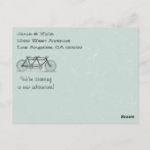 結婚する2のために造られる自転車 ポストカード (裏面)