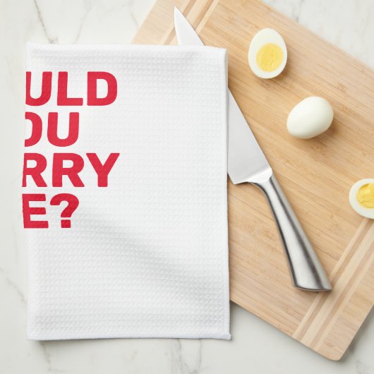 結婚する キッチンタオル (四つ折り)