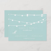 結婚するRSVP |を結婚するライトのシンプルな一連 出欠カード (正面/裏面)