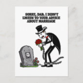 結婚とは馬鹿なことを一緒にすること インビテーションポストカード (正面)