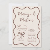 結婚とマティーニ 手描きのバッハ ウィークエンド 招待状 (正面)