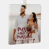 結婚とメリークリスマス結婚したのフォトセラミックス セラミックオーナメント (右)