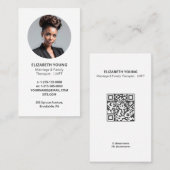 結婚と家族のコーチの写真とQR コーリングカード (正面/裏面)