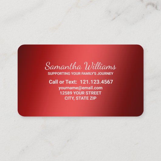 結婚と家族のセラピストMFT 名刺 (裏面)