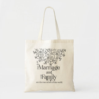 結婚と家族のトートバッグ（ナチュラル） トートバッグ