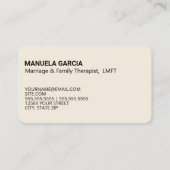 結婚と家族セラピーMFT名刺 名刺 (裏面)