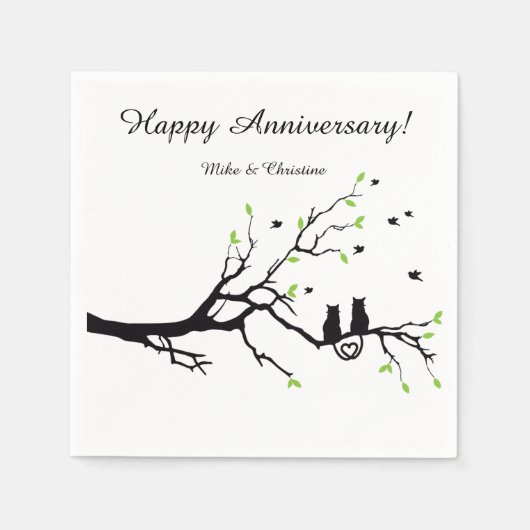 結婚と記念日のカクテルナプキンス スタンダードカクテルナプキン (正面)