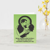 結婚についてのおもしろいな引用文 カード (黄色い花)