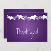 結婚に感謝すグランジる紫 ノートカード (正面/裏面)