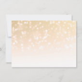 結婚に感謝の金ゴールド《写真》ぼけ味輝くライト ノートカード (裏面)