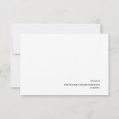 結婚に感謝メッセージ書道スクリプトカード サンキューカード (裏面)