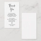結婚に感謝モダンシンプルScript Enclosure エンクロージャーカード (正面/裏面)