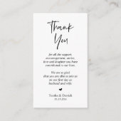 結婚に感謝モダンシンプルScript Enclosure エンクロージャーカード (正面)