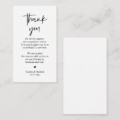 結婚に感謝モダンシンプルScript Enclosure エンクロージャーカード (正面/裏面)