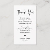 結婚に感謝モダンシンプルScript Enclosure エンクロージャーカード (正面)