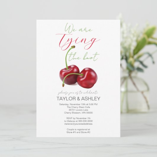 結婚に華を添えるチェリーエンゲージメント 招待状 (スタンド正面)