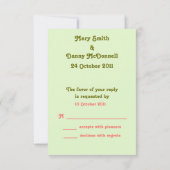 結婚ねこ RSVP 招待状 (裏面)