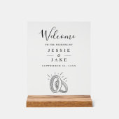 結婚のおもしろい結婚の歓迎 アクリルサイン (正面)