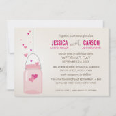 結婚のお洒落トレンディーメイスンの愛のハート 招待状 (正面)