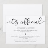 結婚のお知らせと披露宴への招待 招待状 (正面/裏面)