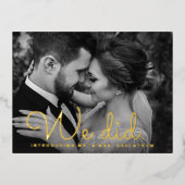 結婚のお知らせをしました 箔シーズンポストカード (正面)