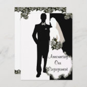 結婚のお知らせカードのお知らせ 案内状 (正面/裏面)