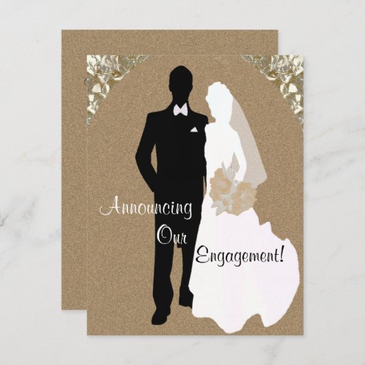 結婚のお知らせカードを発表します 案内状 (正面/裏面)