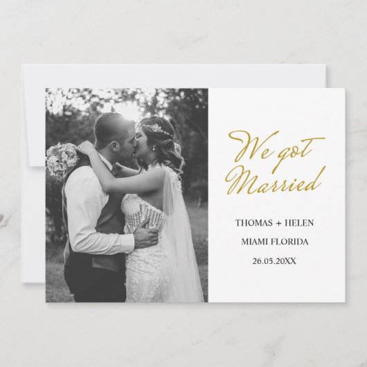 結婚のお知らせ 招待状 (正面)