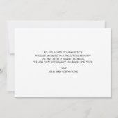 結婚のお知らせ 招待状 (裏面)