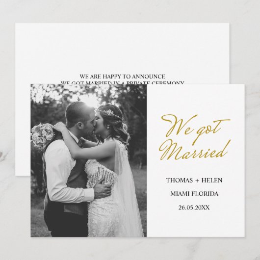 結婚のお知らせ 招待状 (正面/裏面)