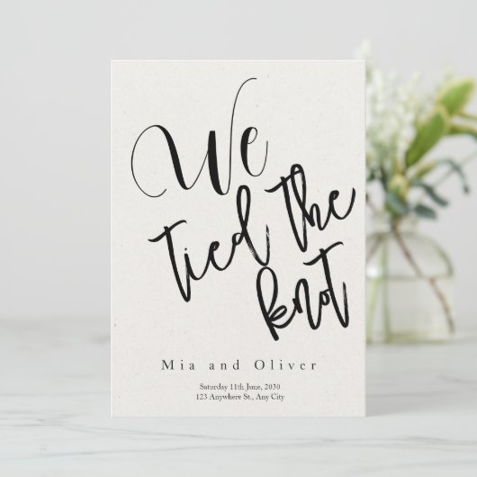 結婚のお知らせ "私たちは結ばれた" 招待状 (スタンド正面)