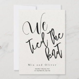 結婚のお知らせ "私たちは結ばれた" 招待状