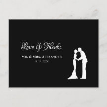 結婚のお礼の白黒新郎