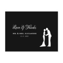 結婚のお礼の白黒新郎
