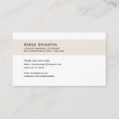 結婚のお祝いシンプルの黒とベージュ 名刺 (正面)