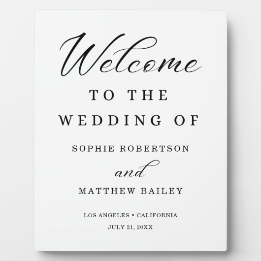 結婚のお祝いスクリプモダントへようこそ フォトプラーク (正面)