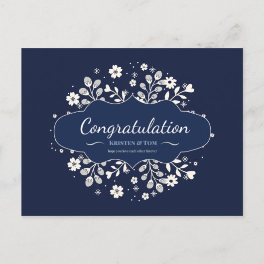 結婚のお祝い ポストカード (正面)