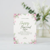 結婚のご挨拶 インビテーションポストカード (スタンド正面)