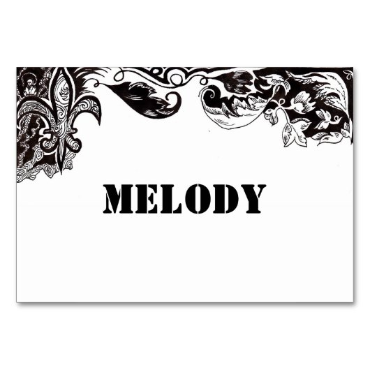 結婚のための花のテーブル/座席表 テーブルナンバー (正面)