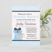 結婚のための青い台所ブライダルシャワーの招待 招待状 (スタンド正面)