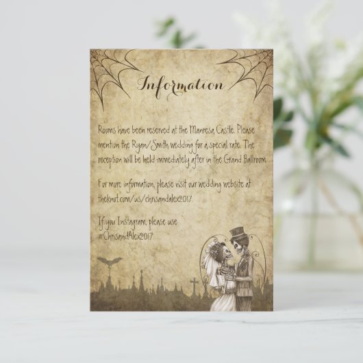 結婚のための骨組カップルの情報カード エンクロージャーカード (スタンド正面)