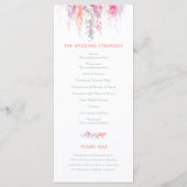 結婚のつる植物のカスケーディングウォーターカラーcoral red プログラム (裏面)