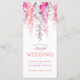 結婚のつる植物のカスケーディングウォーターカラーcoral red プログラム