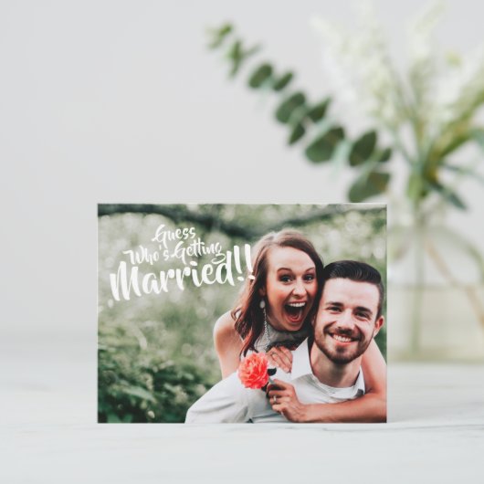 結婚のはがきを誰が取得しているか推測 ポストカード (スタンド正面)