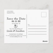 結婚のはがきを誰が取得しているか推測 ポストカード (裏面)