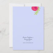 結婚のはっきりしたカラフルフローラスケッチカジュアルブーケ 招待状 (裏面)