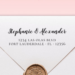 結婚のはっきりしたモダンScript Self-Ink セルフインキングスタンプ