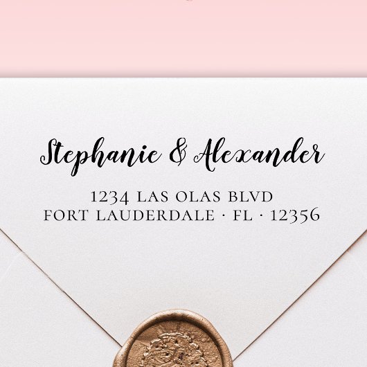 結婚のはっきりしたモダンScript Self-Ink セルフインキングスタンプ