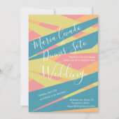 結婚のはっきりした抽象芸術タイポグラフィ 招待状 (正面)