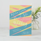 結婚のはっきりした抽象芸術タイポグラフィ 招待状 (スタンド正面)